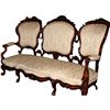 Image 3 : Mid 19thc American Walnut, Rosewood Settee