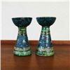 Image 1 : Pair of Italian Mid Century Modern Ceramic Candlesticks