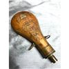 Image 6 : 19thc ( Possibly Confederate ) Embossed Brass Patriotic Emblem Shot Flask