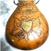 Image 7 : 19thc ( Possibly Confederate ) Embossed Brass Patriotic Emblem Shot Flask