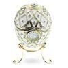 Image 2 : Faberge Inspired Russian Trinket Box, Clock Jeweled Egg