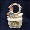 Image 1 : Antique German Conta Boehme Porcelain Fairing Box, Girl & Goose