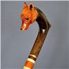 Image 1 : Ukrainian Hand-carved Fox Theme Wooden Cane