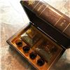 Image 1 : Vintage Hidden Book Bar, Decanters & Glasses Set