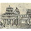 Image 1 : 19thc Engraving Print, Pisa Cathedral & Leaning Tower