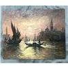 Image 2 : 20thc Oil Painting, Venetian Canal Scene