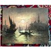Image 3 : 20thc Oil Painting, Venetian Canal Scene