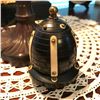 Image 1 : Rare 19thc Gutta Percha, Ivory & Brass Domed Parlor Trinket Display Case