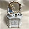 Image 2 : 19thc German Victorian Conta Boehme Fairing Trinket Box, Boy & Kitty Cat