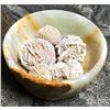 Image 1 : Small Banded Onyx Carved Gemstone Bowl, Desert Rose Formations