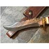 Image 3 : Custom Made Camel Bone & Brass Damascus Steel Huntiing Bowie Knife