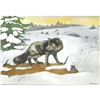 Image 1 : 1920's Silver Fox Color Lithograph Print