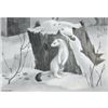 Image 1 : 1920's Weasel Color Lithograph Print
