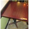 Image 1 : Rectangle Wood Top Pedestal Table (24x30x30H)