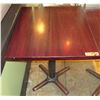 Image 1 : Rectangle Wood Top Pedestal Table (24x30x30H)