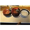 Image 2 : Qty 9 Brown Ceramic & 3 White Saimin Bowls w/ Maker's Mark