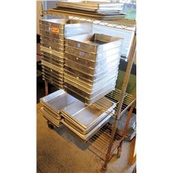 Rolling Metal Cart & Multiple Steel Cooling Sheets & Baking Pans