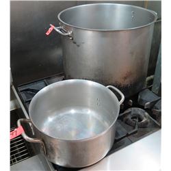Qty 2 Large Commercial Stock Pots