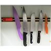 Image 1 : Magnetic Wall Mount Knife Holder & 5 Knives