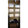 Image 1 : Metal 3 Tier Wire Mesh Shelf & Contents:  Payment Folders, Deli Containers, etc