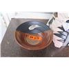 Image 2 : Qty 13 Ceramic Black & Brown Saimin Bowls w/ Maker's Mark