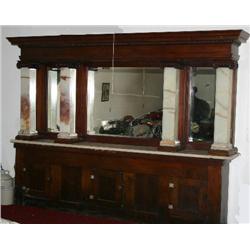 Back Bar with Marbleized Columns