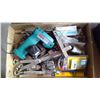 Image 2 : 2 Boxes of Shop Items - Hammers, Drill, etc.