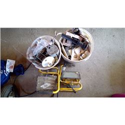 25 Hop Lights and 2 Pails of Electrical