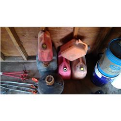 6 Assorted Gas Cans