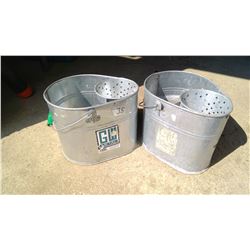 2 Galvinized Mop Pails
