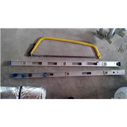 2x 4' Aluminum Level and Swede Saw