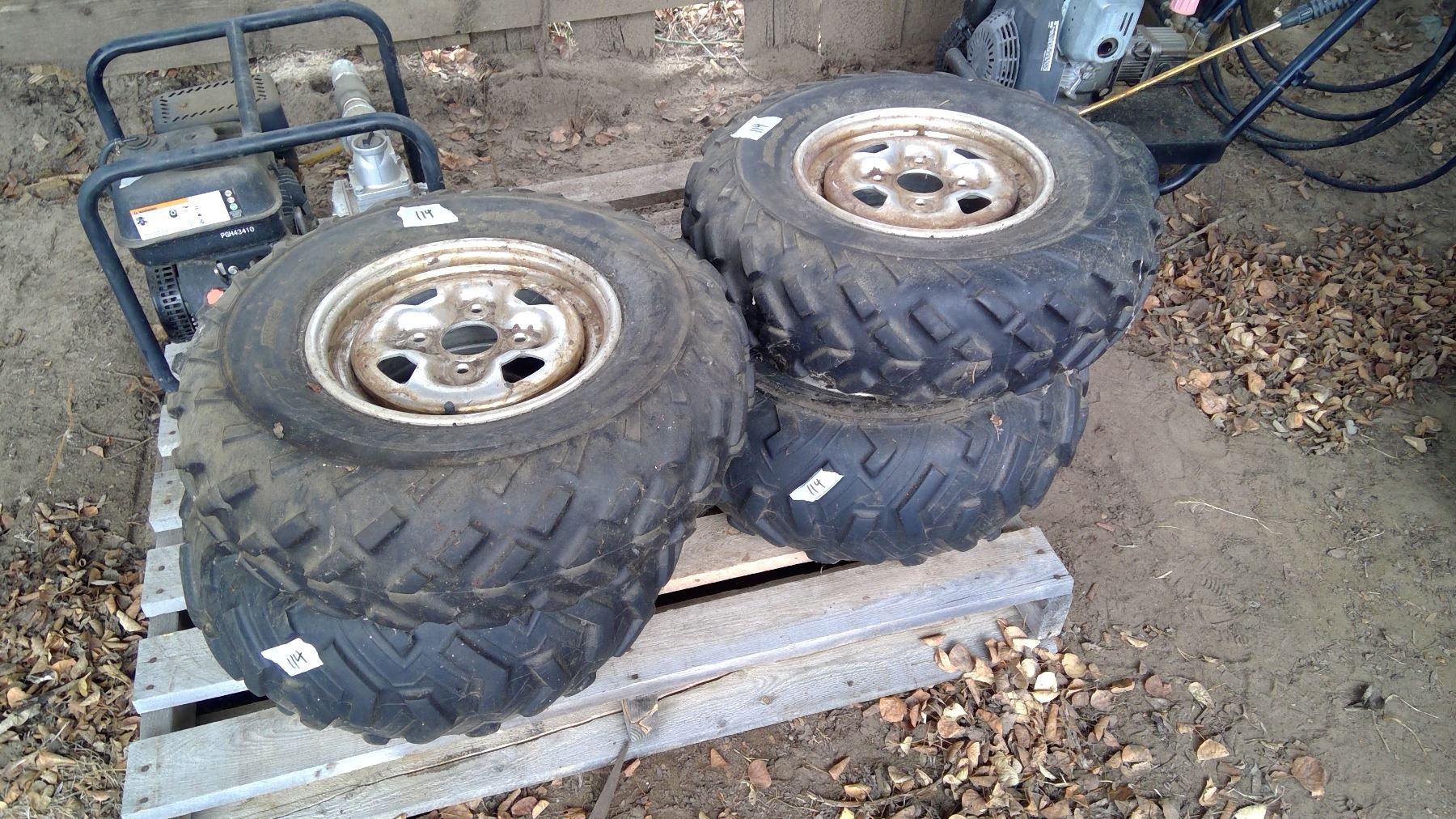 4 Quad Tires (Two 25X812 and Two 25X10XR) Schmalz Auctions