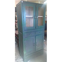 Big Green Cabinet - Missing One Glass Cover