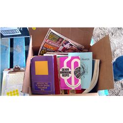 Box of Cookbooks and Magazines