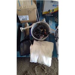 Dustpan, Mixer, and Other Assorted Items