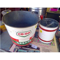 Co-Op Grease Pail and Flower Sifter
