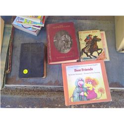 Lot of 2 Antique Novels and 2 Antique Children's Books