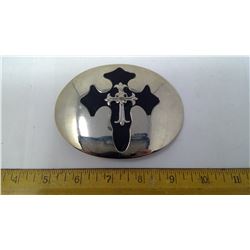 Silver Cross Belt Buckle