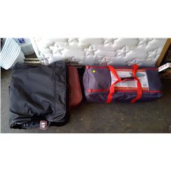 Queen Size Bed and Luggage