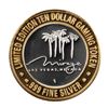 Image 1 : .999 Fine Silver Mirage Las Vegas, Nevada $10 Limited Edition Gaming Token