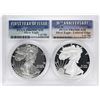 Image 1 : 1986-S & 2016-W $1 Proof American Silver Eagle Coin Set PCGS PR69DCAM