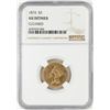 Image 1 : 1874 $3 Indian Princess Head Gold Coin NGC AU Details