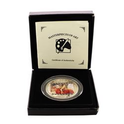 2013 $20 Cook Islands Masterpieces of Art Silver Coin w/ Box & COA