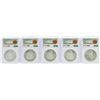 Image 1 : Lot of (5) 1977Mo Mexico 100 Pesos Silver Coins NGC MS66 Level Date