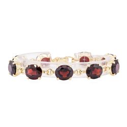 14KT Yellow Gold 49.00 ctw Pyrope Garnet Bracelet