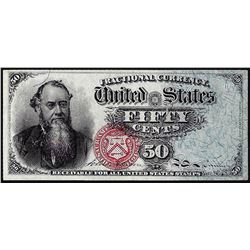 1866 Fourth Issue Fifty Cents Fractional Currency Note