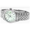 Image 4 : Rolex Mens Stainless Steel Green Diamond 36MM Datejust Wristwatch