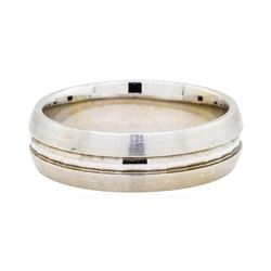 14KT White Gold Men's Wedding Band