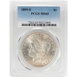 1899-S $1 Morgan Silver Dollar Coin PCGS MS65