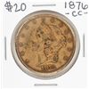 Image 1 : 1876-CC $20 Liberty Head Double Eagle Gold Coin